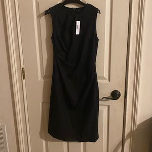 J. Crew black ruched sheath dress size 2 NWT